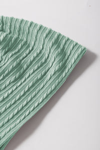 Sleet Solid Color Textured Flutter Sleeve Top