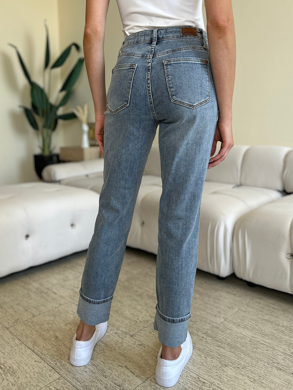 Judy Blue Anna High Waist Cuff Hem Skinny Jeans