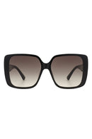 Square Retro Fashion Flat Top Women Sunglasses