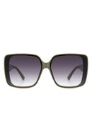 Square Retro Fashion Flat Top Women Sunglasses