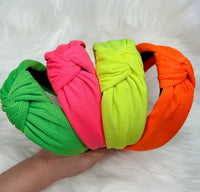 Neon Knotted Headbands