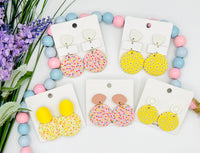 Spring Clay Drop Studs