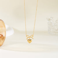 Bow and Heart Necklace