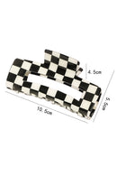 Black Checkered Hair Claw