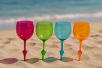 Floating Acrylic wine glass