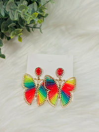Spring Butterfly Drop Studs