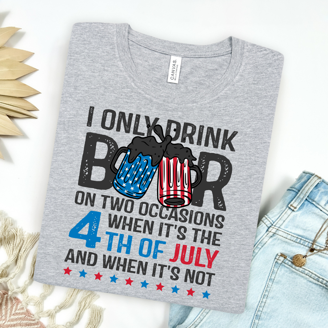 I Only Drink On 2 Occasions Graphic Tee
