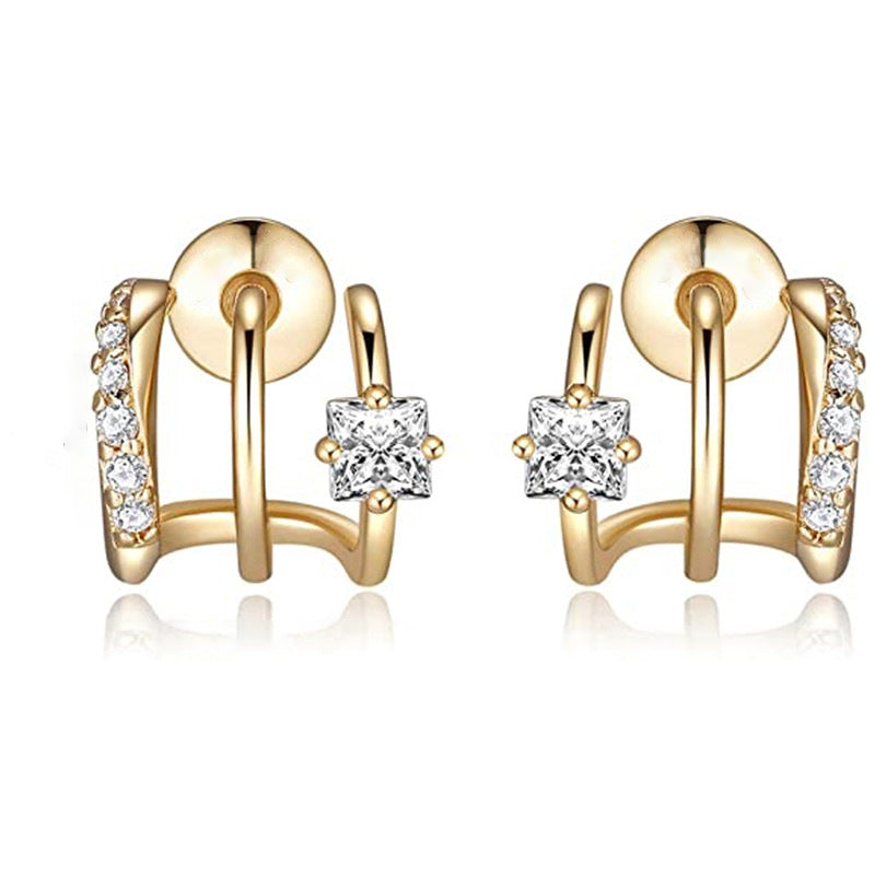 Versatile Triple Hoop Earring