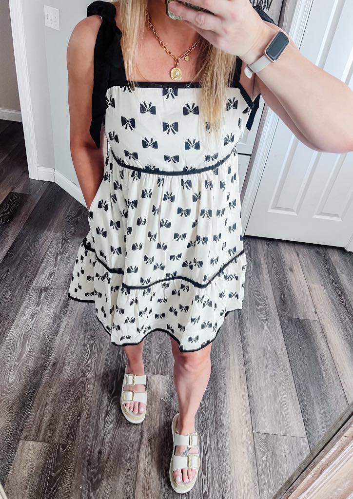 Black and White Bow Dress