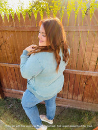 Mineral washed RAW HEM tunic sweater