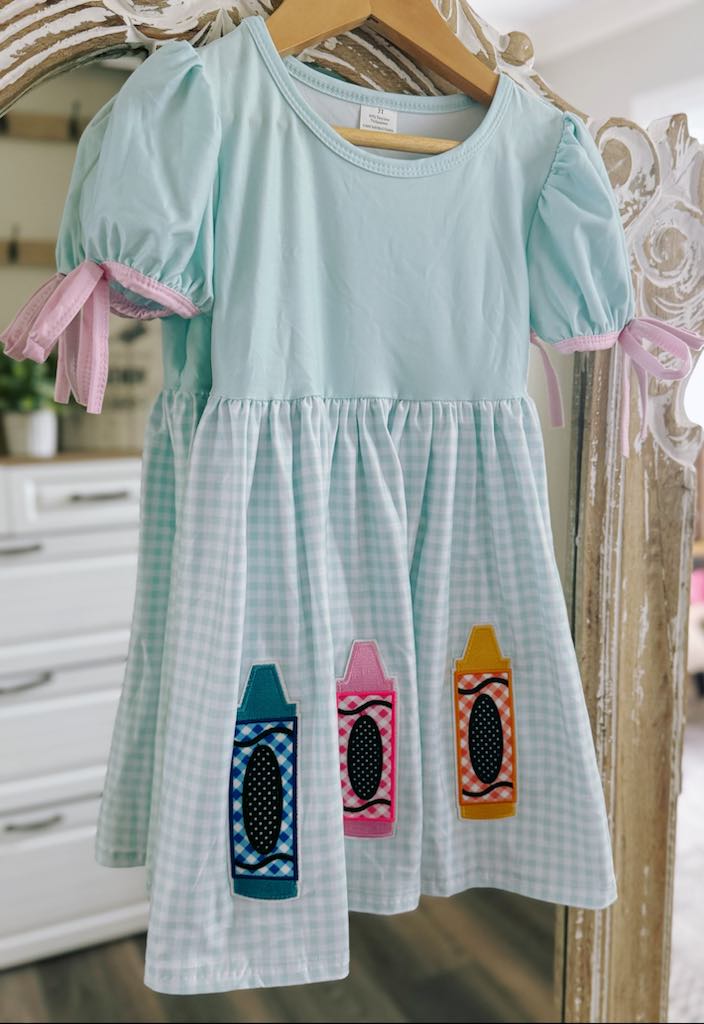 Checked Pencil/Crayon Dress