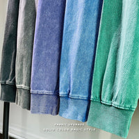 Mineral Washed Long sleeve Crews (boyfriend fit oversized)