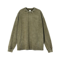 Mineral Washed Long sleeve Crews (boyfriend fit oversized)