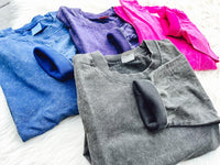 Mineral Washed Long sleeve Crews (boyfriend fit oversized)