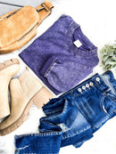 Mineral Washed Long sleeve Crews (boyfriend fit oversized)