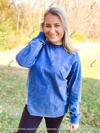 Mineral Washed Long sleeve Crews (boyfriend fit oversized)