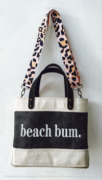 Jute and Vegan Leather Standing Tote