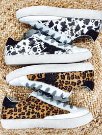 Adult Leopard & Cow Star Shoe-