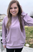 WOMENS BLANK CORDED CREWS