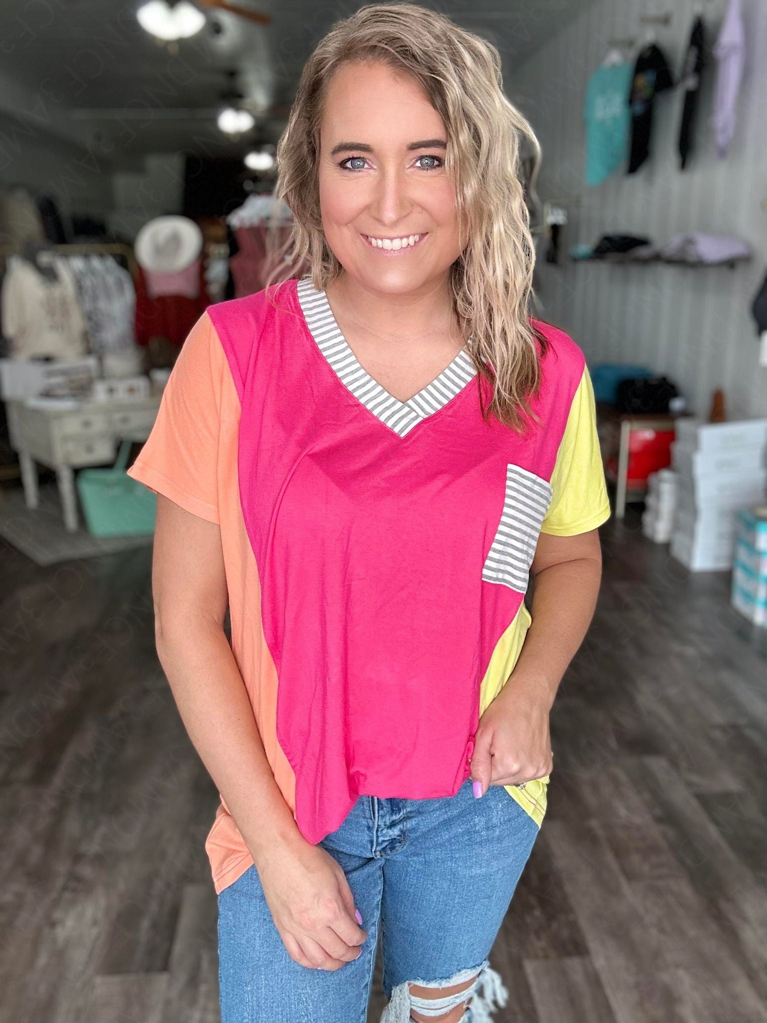 The Sun-drenched Colorblock Tee
