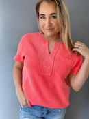 The Kara Waffle Top-