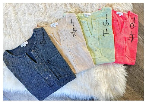 The Kara Waffle Top-