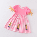 Checked Pencil/Crayon Dress