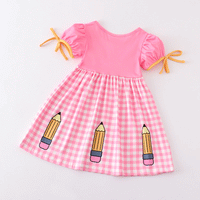 Checked Pencil/Crayon Dress