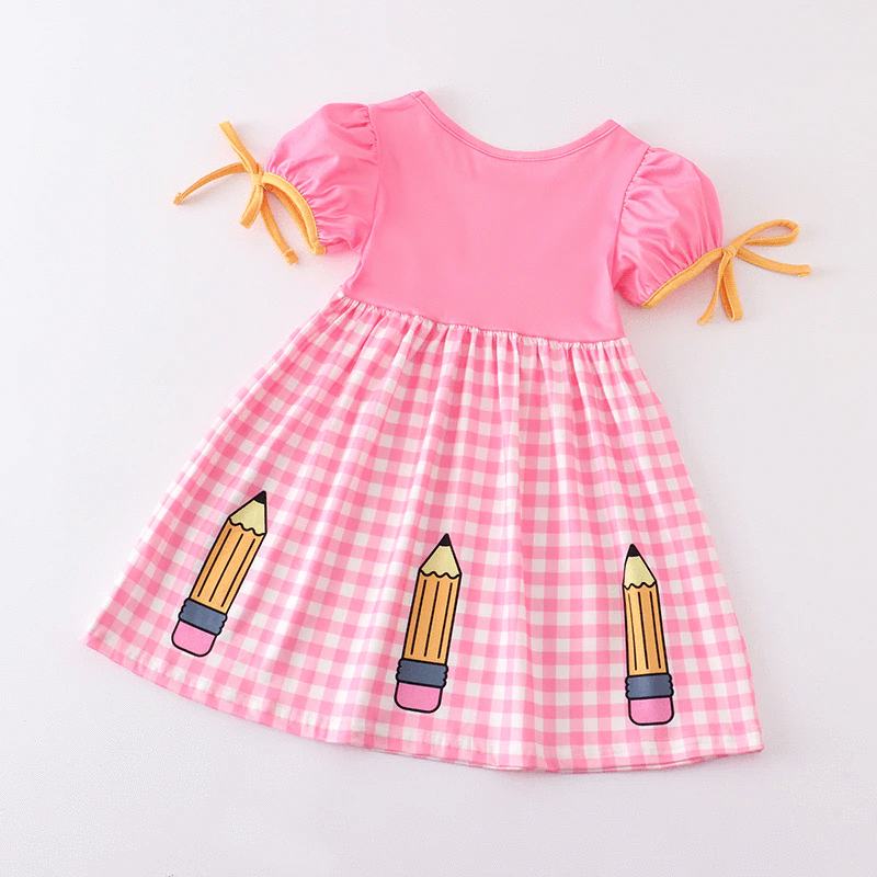 Checked Pencil/Crayon Dress