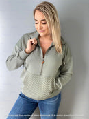 QUINN QUILTED HALF ZIP PULLOVERS-