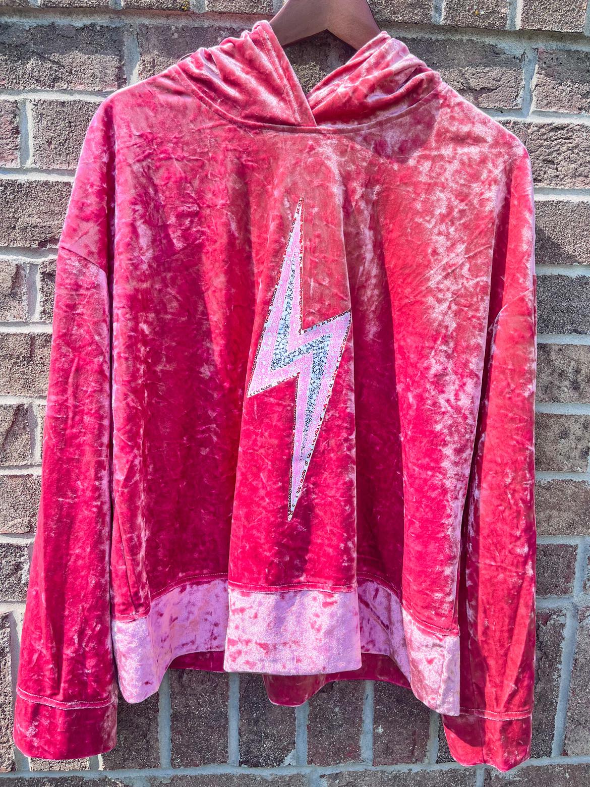Aella Lighting bolt hooded pullover-