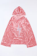 Aella Lighting bolt hooded pullover-