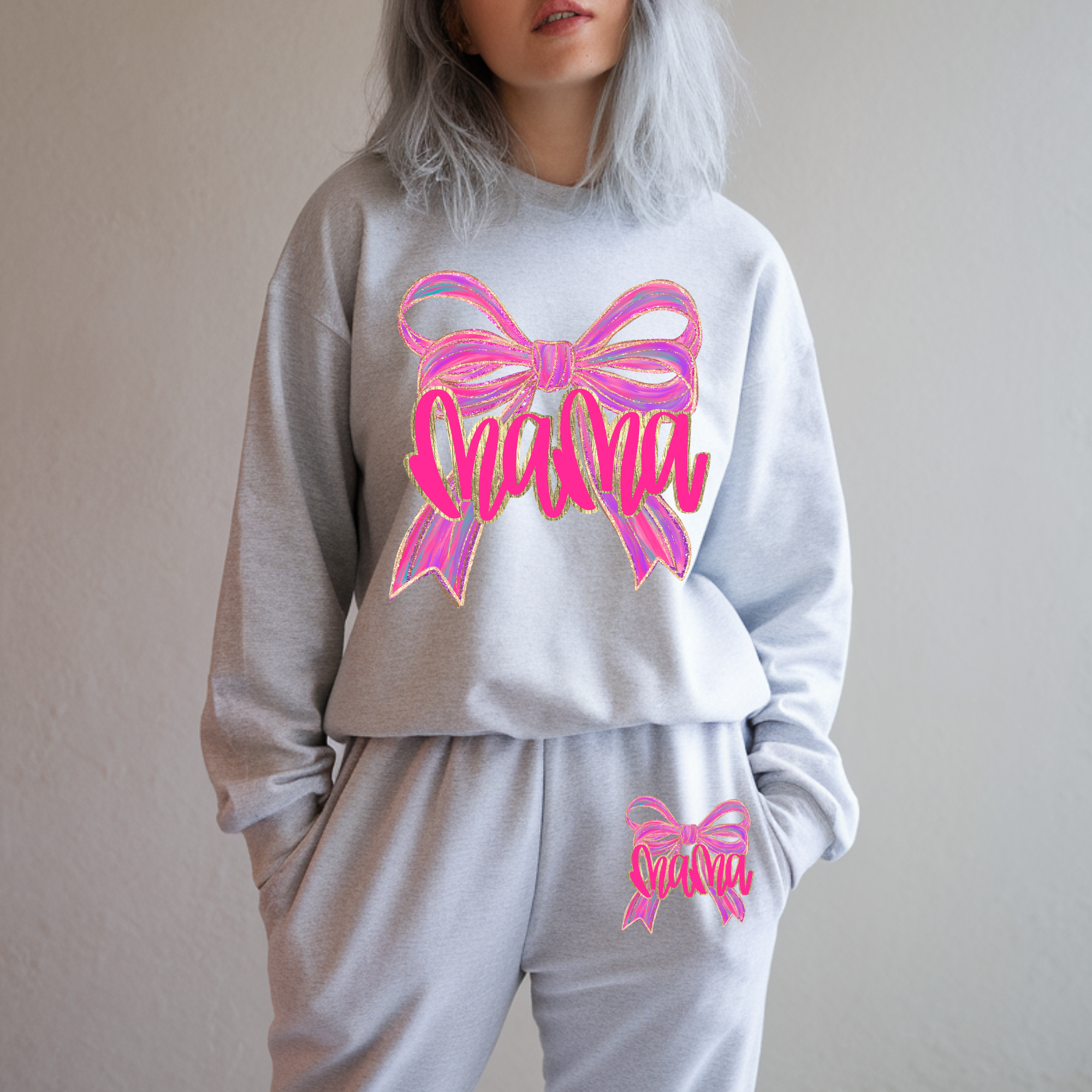 Pink Mama Bow Sweats separates