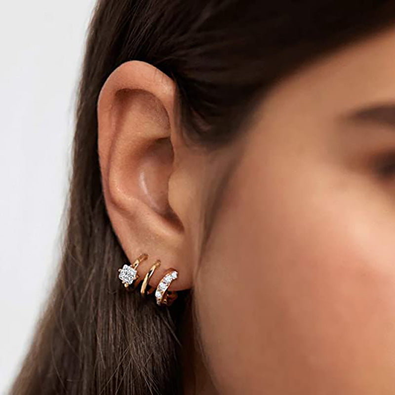 Versatile Triple Hoop Earring