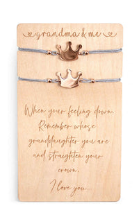 Gigi/Grandma/Nana & Me Wooden Card with Bracelets
