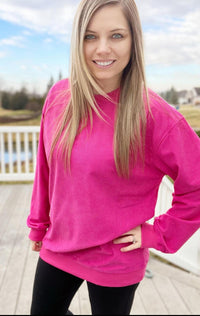 WOMENS BLANK CORDED CREWS