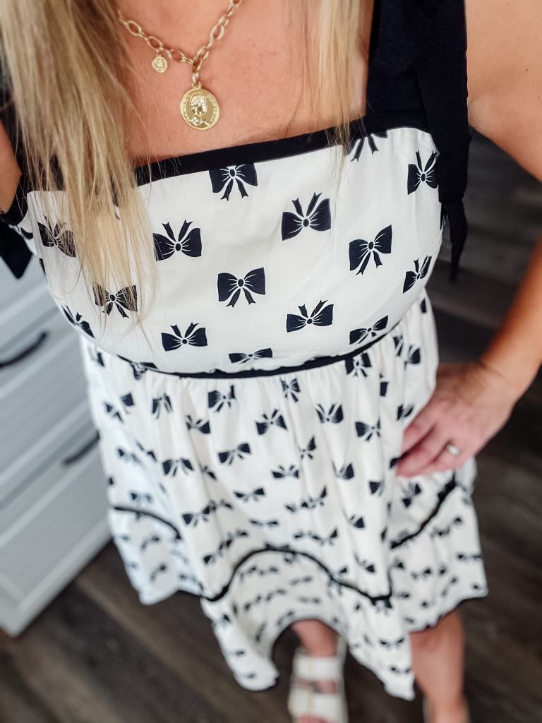 Black and White Bow Dress