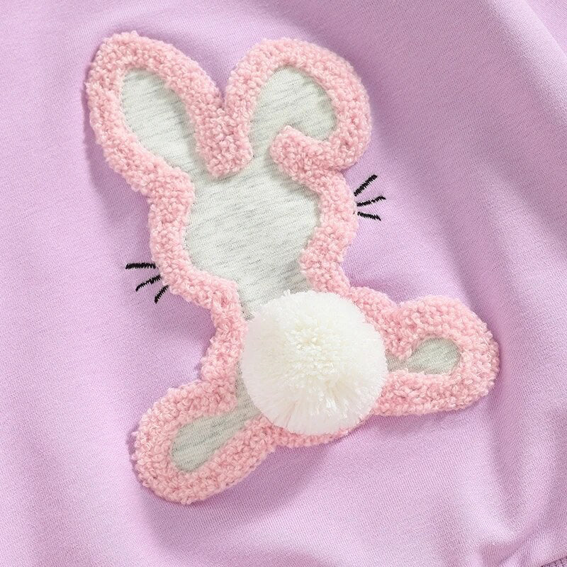 Pompom Tail Embroidered Bunny