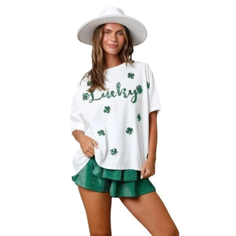 Sparkle Clover and Lucky Tee