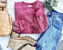 WOMENS BLANK CORDED CREWS