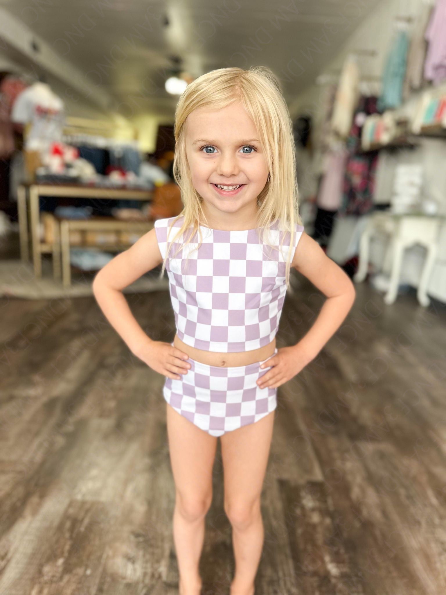 Kai Checkered Reversible Swim