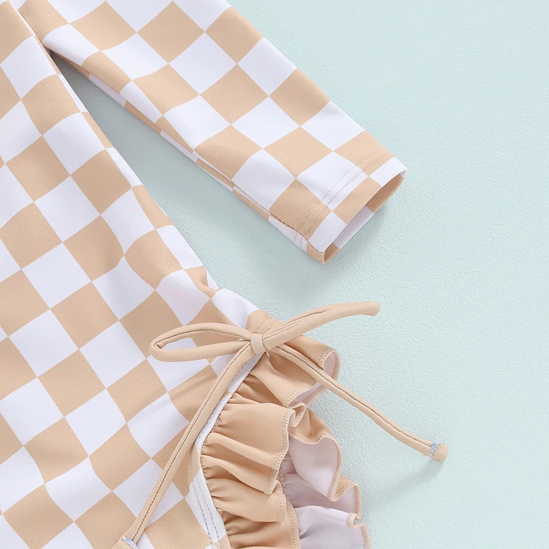 Checker and Ruffle Girl's Swim