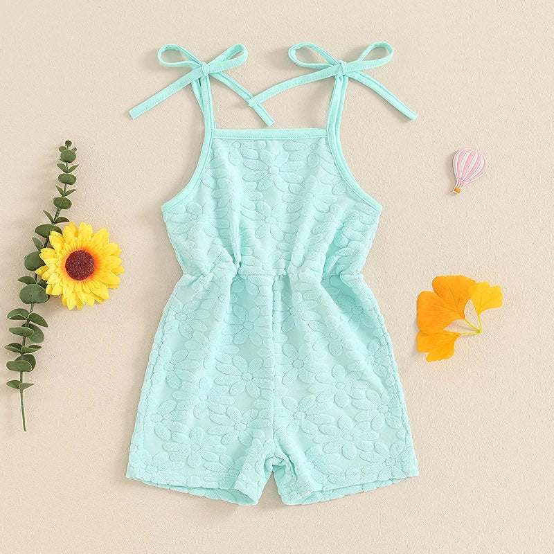 The Leighann Flower Texture Romper