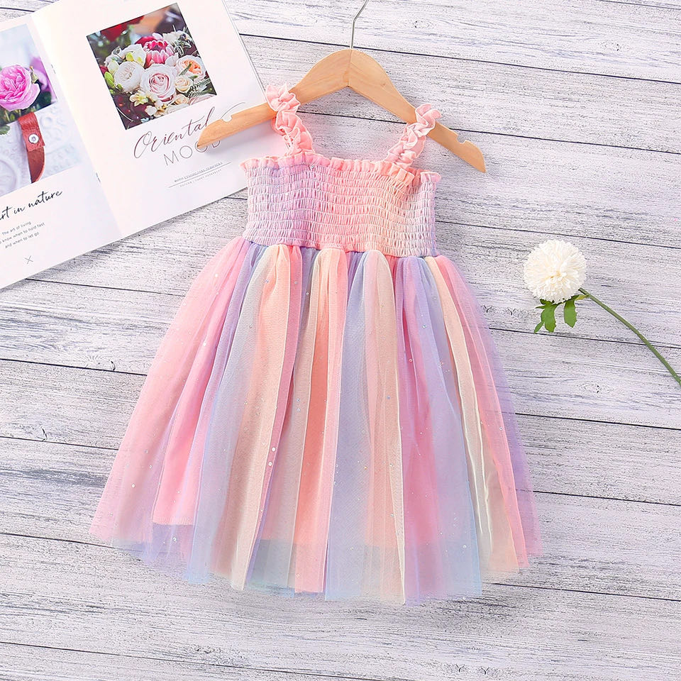 The Aubrey Multi Color Tulle Dress