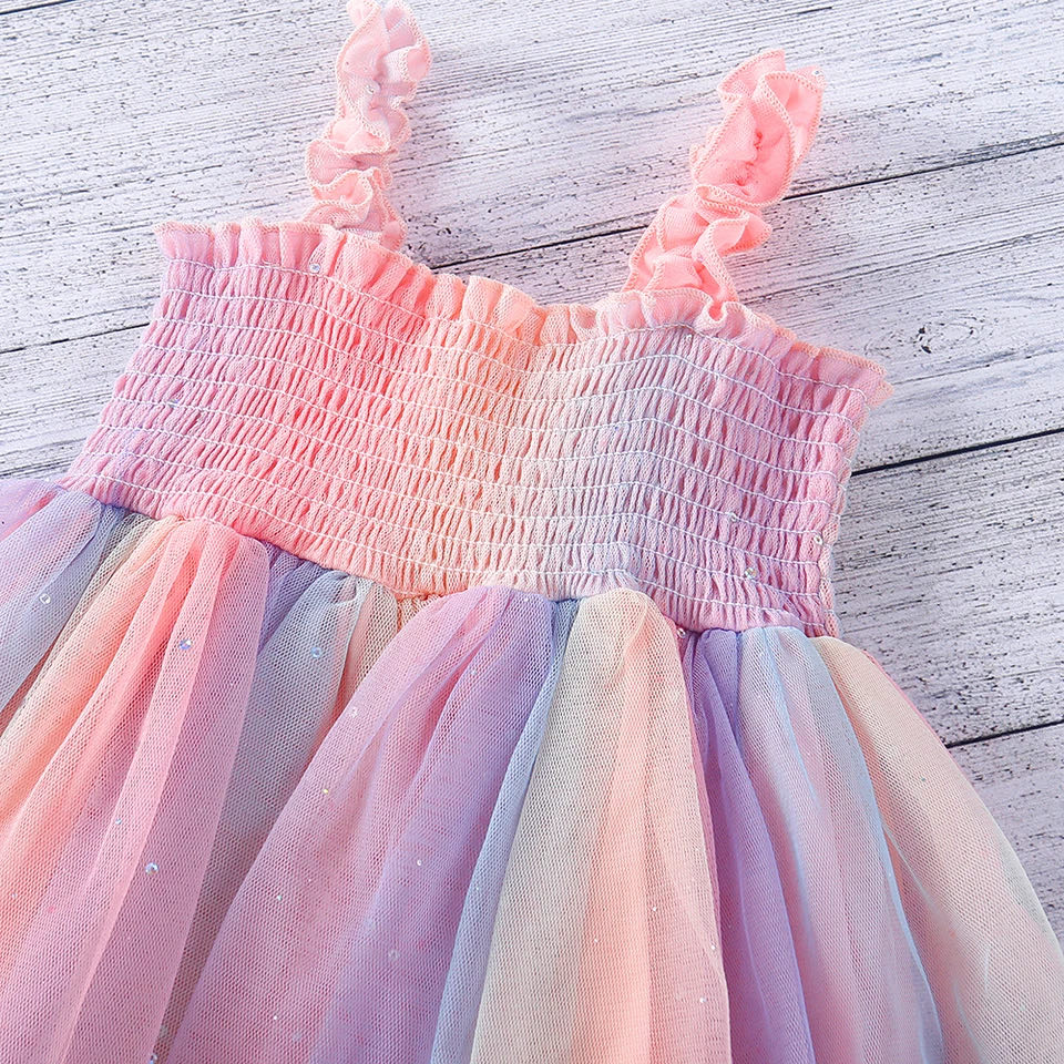 The Aubrey Multi Color Tulle Dress