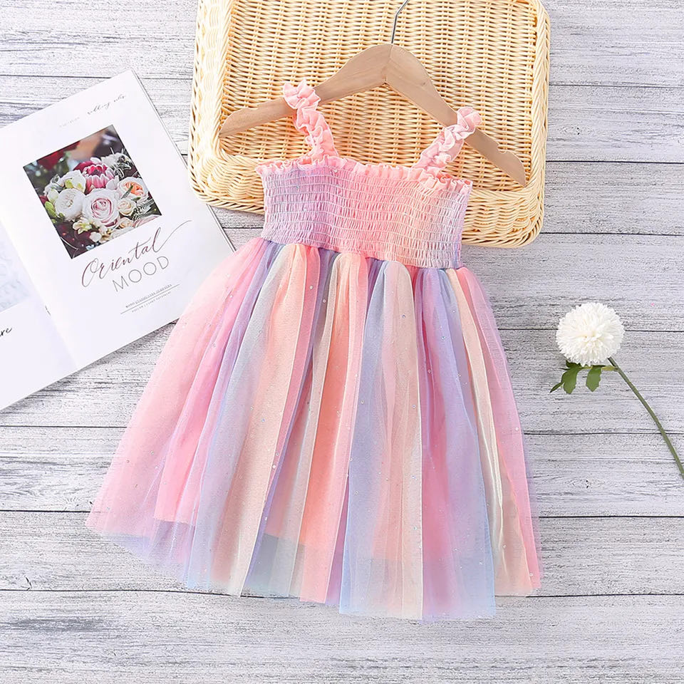 The Aubrey Multi Color Tulle Dress