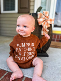 Pumpkin Patch Knit Onesie