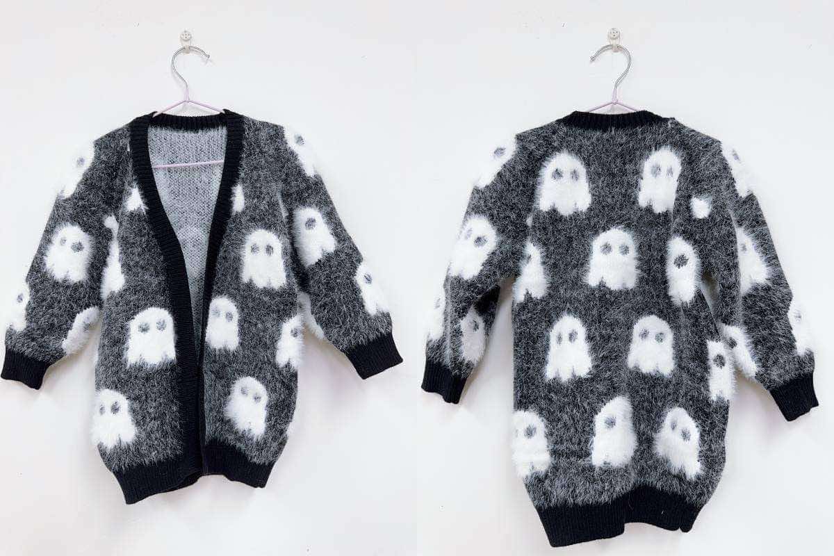 Mommy and Me Fuzzy Halloween Cardi