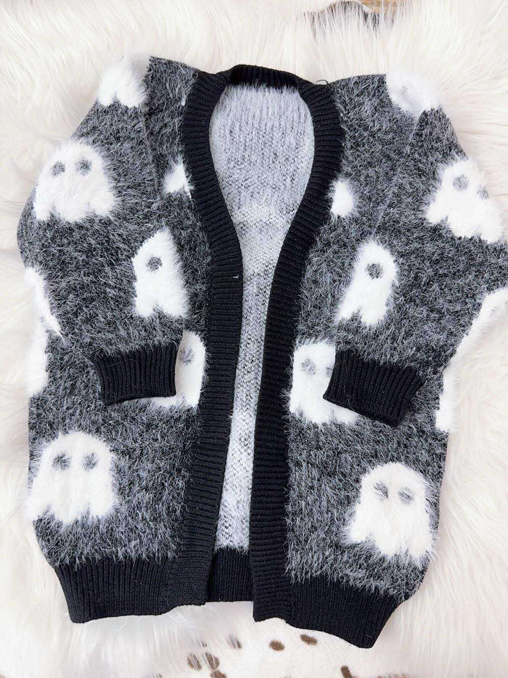 Mommy and Me Fuzzy Halloween Cardi