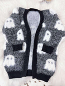 Mommy and Me Fuzzy Halloween Cardi